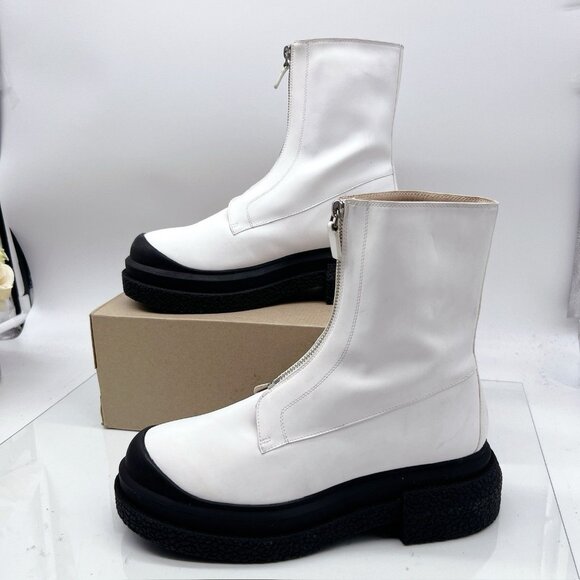 Stuart Weitzman Charli Sportlift Zip Womens Platform Mid calf Boots White US 9.5 - Picture 2 of 14